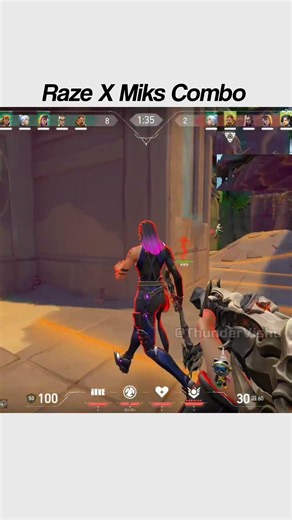 raze x miks combo gameplay #valorant #valorantclips