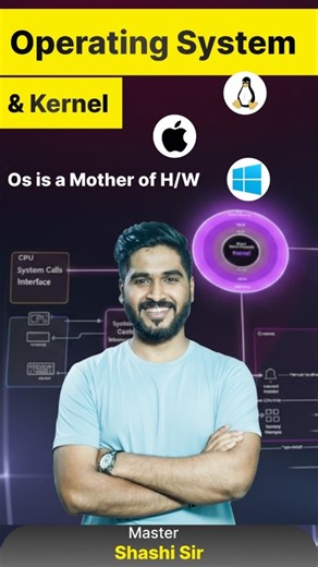 Shashi Bagal | Teacher on Instagram: "Operating System and Kernel...Learn With Shashi Sir 👨‍💻💻. . . . . . . #tech #api #flutter #web #frontend #backend #fullstack #handshake #project #core2web #c2w #c2wtech #shashisir #technology #technicalknowledge ##incubatorbycore2web #incubators #dart #marathi #Programming #tutorial"