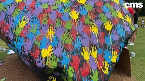 Earlier today, the Ardrey Kell family came together to continue their fight against racism. Students, staff and district leadership helped re-paint the school rock after it was vandalized over the weekend. This is truly an example that we can come together and stand up for what is right. By working together, we will continue to defeat hate and racism. | Charlotte-Mecklenburg Schools