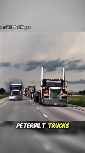 Convoy of Power! Peterbilt Legends Rolling Down the Highway| #shorts #shortvideos #heavyhaul