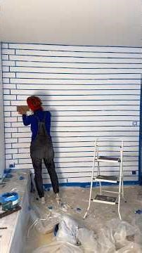 Un mur géant en fausses briques #tuto #geant #deco #decoration #reno #renovation #upcycling