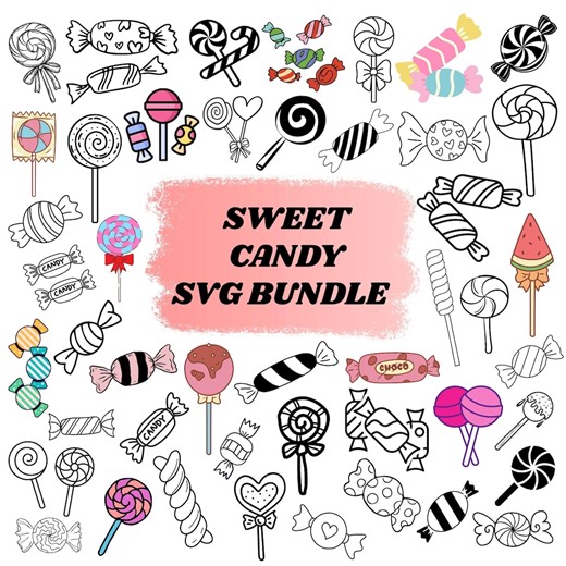 Sweet Candy SVG Bundle: lollipop Clipart,candy Cricut File (digital Download) - Etsy Australia