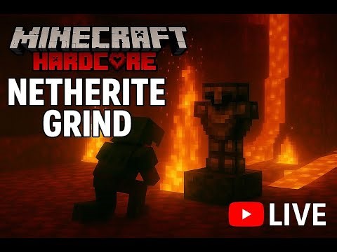 Minecraft: Farming Netherite for 2 Hours VOD Hardcore Minecraft