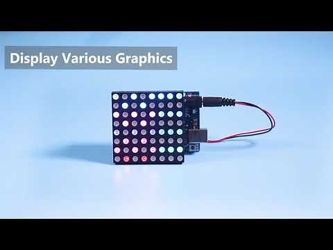 SunFounder Full Color RGB LED Matrix Driver Shield + RGB Matrix Screen