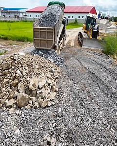 Second Truck Delivers Load Fast 🚧 Bulldozer Finishes Perfect! #DumpTruckLife #DozerSkills #HeavyEquipment | Feddy Construction