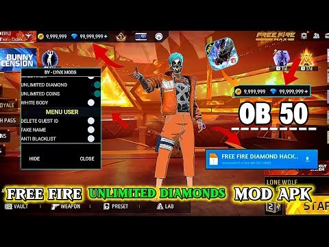 FREE FIRE DIAMOND MOD || FREE FIRE NEW MOD MENU OB-50 || FREE FIRE DIAMOND SCRIPT HACK MOD APK 2025
