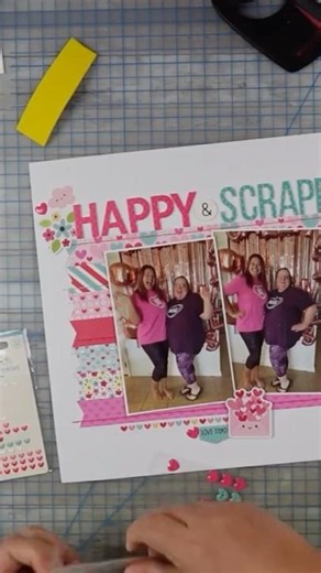 Happy & Scrappy - Doodlebug - Lots of Love - Double Page Scrapbook Process - Life in Layouts