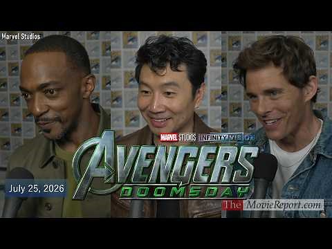 AVENGERS DOOMSDAY interviews Anthony Mackie, Simu Liu, James Marsden & cast @Comic-Con -July 25,2026