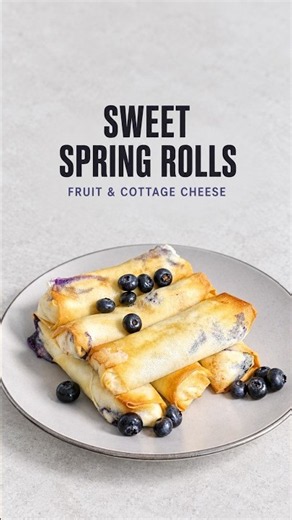 You NEED to try these blueberry spring rolls #easyrecipes #foodhack