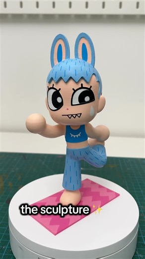 svv art | yoga labubu girl ~ sketch vs sculpture ✨ [full process is on my youtube] | Instagram