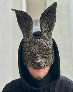 Scary Halloween Bunny Mask | Rabbit Mask - Etsy