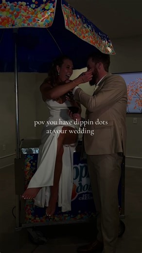 Your sign to have @Dippin’ Dots at your wedding 🪩 #weddinginspo #latenightsnack #weddinginspiration #dippindots #wedding #bride #fyp