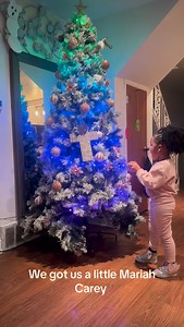Look at my little bundle of joy decorating the tree! ❤️❤️❤️😍😍😍 | Nate Owens