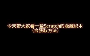 一些Scratch隐藏积木（含获取方法）
