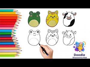 How to Draw Squishmallows and Coloring | Cute and Easy Art for Kids