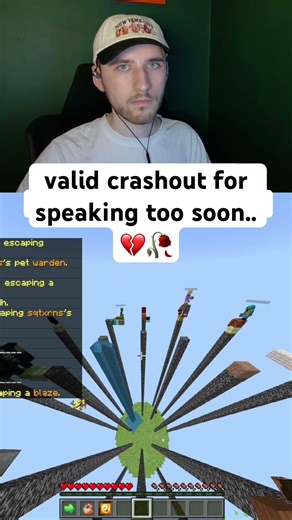 Crashing out for getting karma on Minecraft #shorts
