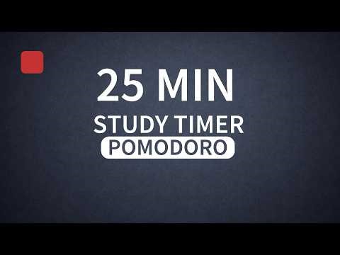 25 MIN STUDY TIMER | Pomodoro | Focus Music | red