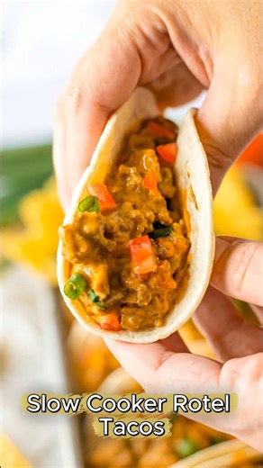 Slow Cooker Rotel Tacos *This is the kind of easy, comforting supper that makes busy days feel a little calmer. Tender beef, creamy cheese, and that familiar Rotel kick all come together in the slow cooker, filling the house with cozy aromas and giving you a warm, crowd-pleasing taco night with hardly any effort.* What You'll Need 2 to 2 1/2 pounds lean ground beef, cooked and drained 1 ounce taco seasoning (about 1 packet) 16 ounces Velveeta cheese, cut into cubes 1 can (10 ounces) Rotel tomato