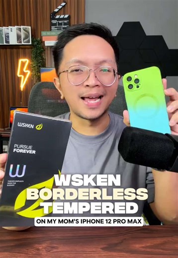 iPhone 12 Pro Max, let's install this WSKEN Tempered Glass! 🙌🏼📱 #wsken #temperedglass #borderlesstemperedglass #iphone #screenprotector