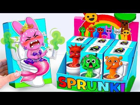 Paper DIY💖SPRUNKI In The Toilet Zone + PINKI Dress Up ASMR 🚽How To Make SPRUNKI Paper Blind Box Tana