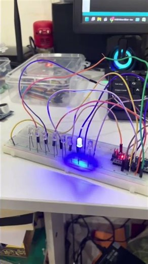 Ultimate LED Chaser with Arduino Nano 🔥 Mesmerizing Lights! #arduino #electronic #shorts