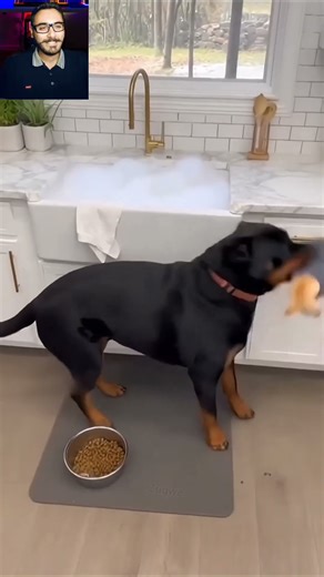 Big dog throws chihuahua in the sink 🐾😂 #shorts