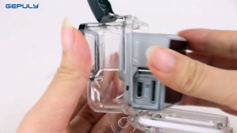 GEPULY Skeleton Housing Case for GoPro Hero 7 Silver/White - USB Pass Through Side Open for Long-Time Recording/Live Streaming Protective Accessories