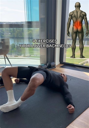 Low back pain can have many causes, which is why there will never be a one size fits all solution. These 4 exercises focus on improving core stability, pelvic floor function, and lumbar spine control, which may help some people with low back pain. The best way to find out if they are appropriate for you is to try them and pay attention to how your symptoms respond. Do each exercise for 1 minute and let me know in the comments how they felt. #lowbackpain #mobility #backpain #fyp