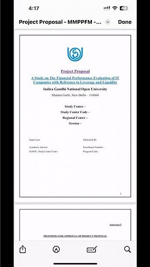 IGNOU MMPPFM Project Synopsis | Approved Sample for 2025 | ignouprojects.in