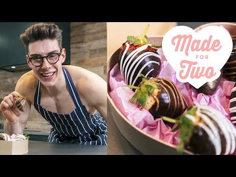 Chocolate-Covered Strawberry Truffles | Made for Two with Topless Baker | Food Network