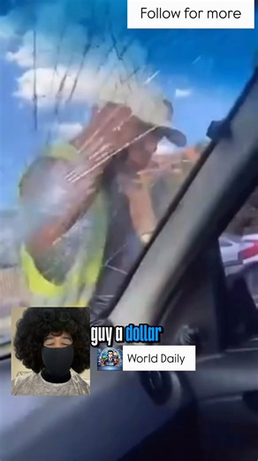 Reaction to Homeless Man Smashes Car Windshield After Being Denied Money #roadrage #carcrash