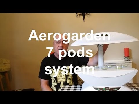 Aerogarden 7 pod miracle-gro hydroponic system setup review., with led lights