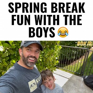 518K views · 10K reactions | Getting a little silly with the boys over spring break. It’s the best time playing around with these little guys. | Donald Trump Jr. | Facebook