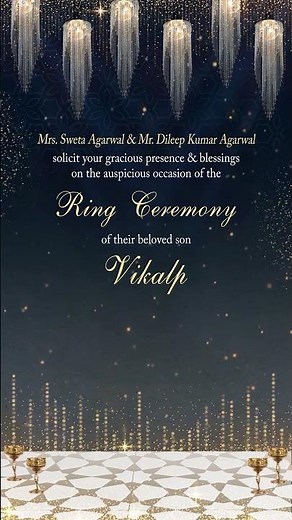 Ring Ceremony Invitation Video | Engagement Invitation Video | #ringceremony | Invito AI-1316
