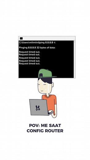 user: kok internet hilang? #itsupport #router #config