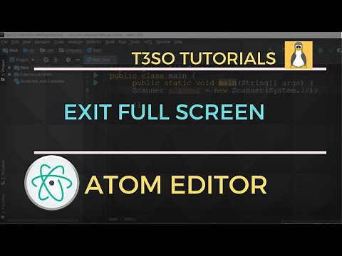 How to Exit Full Screen in Atom Editor - Keyboard shortcuts