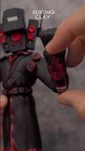 How to make the Executor Speakerman gun with polymer clay. Part.2 #shorts #clay