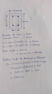 How to calculate for the cutting length of stirrups for RC Beams Part 3 | Benjamin Nwobu