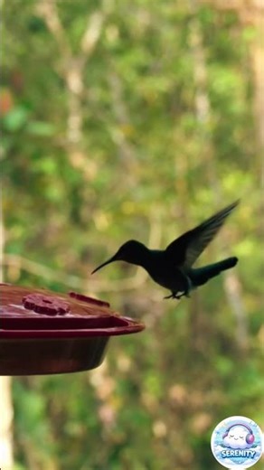 Peaceful Hummingbird Feeding in Nature | Relaxing Nature #asmr #whitenoise #ambientsounds #serenity