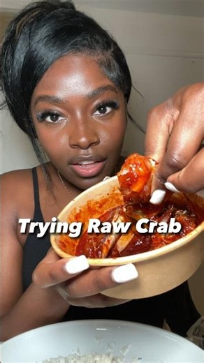 Taste testing Raw Spicy Crab 😳🦀 #rawmarinatedcrab #spicyrawmarinatedcrab #koreanfood #tastetest