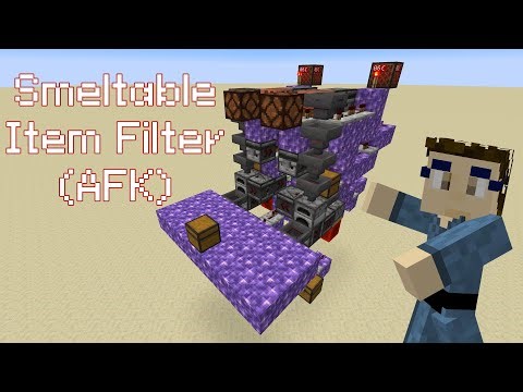 Minecraft AFK Smeltable Item Filter