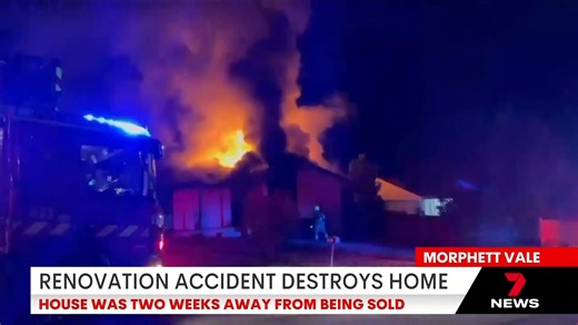 A renovator's investment property at Morphett Vale has gone up in flames just a fortnight before it was due to go on the market. A gas heater ignited drop sheets while the owner was painting. Download the 7NEWS app: 7news.link/7newsapp #MorphettVale #7NEWS | 7NEWS Adelaide