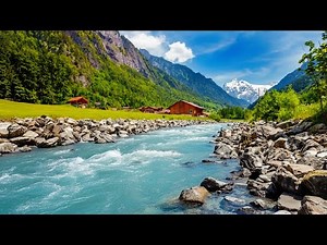 where crystal-blue rivers flow gently through peaceful alpine villages 🇨🇭🌿