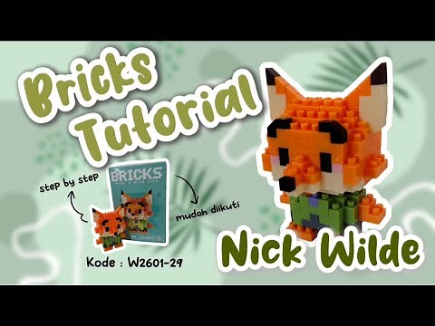 Tutorial Bricks Nick Wilde Zootopia Kode W2601-29 | How To Build Brick Nick Wilde Zootopia