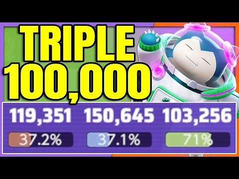 Unbelieveable TRIPLE 100,000 with this SNORLAX BUILD | Pokemon Unite
