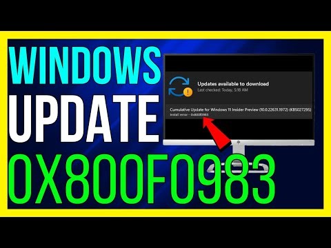 How to FIX Windows Update Error Code 0x800f0983 (VERY EASY!)