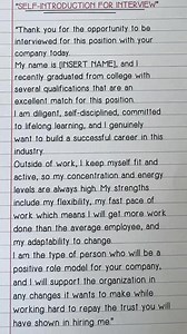 88K views · 796 reactions | SELF-INTRODUCTION FOR INTERVIEWS! (How to INTRODUCE YOURSELF in a Job Interview!) #interviewskills #interviewtips #interviewquestions #careertiktok #careeradvice #jobinterviewquestions #car #175 | Career Vidz | Facebook