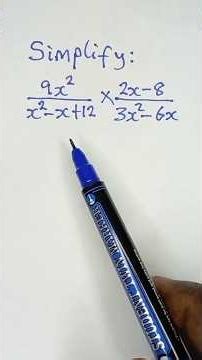 Simplifications in Algebra || How to Simplify Algebraic Fractions