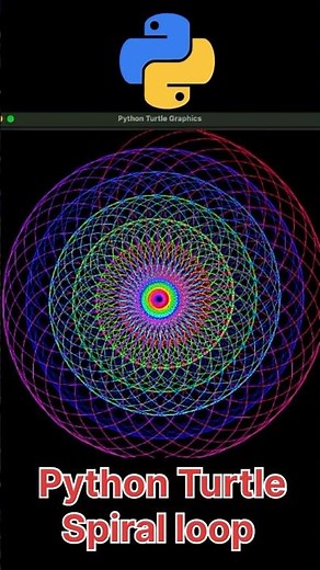 Crazy Spiral with Python | Python Turtle | wait for end |