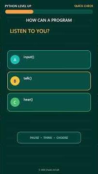 Level 1: BASICS — User Input